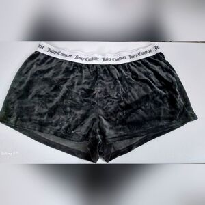 Juicy Couture Black Velvet Shorts sz XL